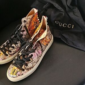 Gucci Sneakers Signature Print Floral Tiger